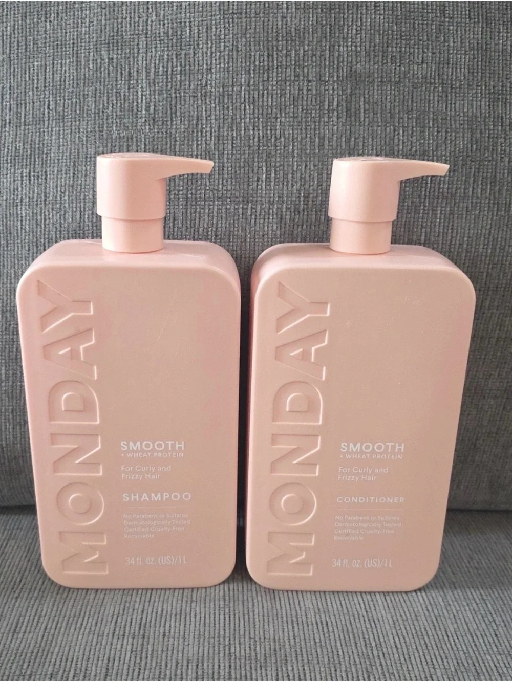 Monday Smooth + Wheat Protein Shampoo and Conditioner Jumbo Set  NWT
